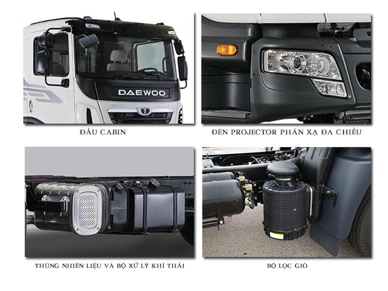 Ngoại thất xe tải Daewoo 2 chân