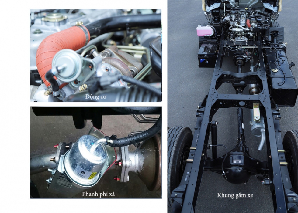 Hệ thống động cơ và khung gầm xe Isuzu 4 chân